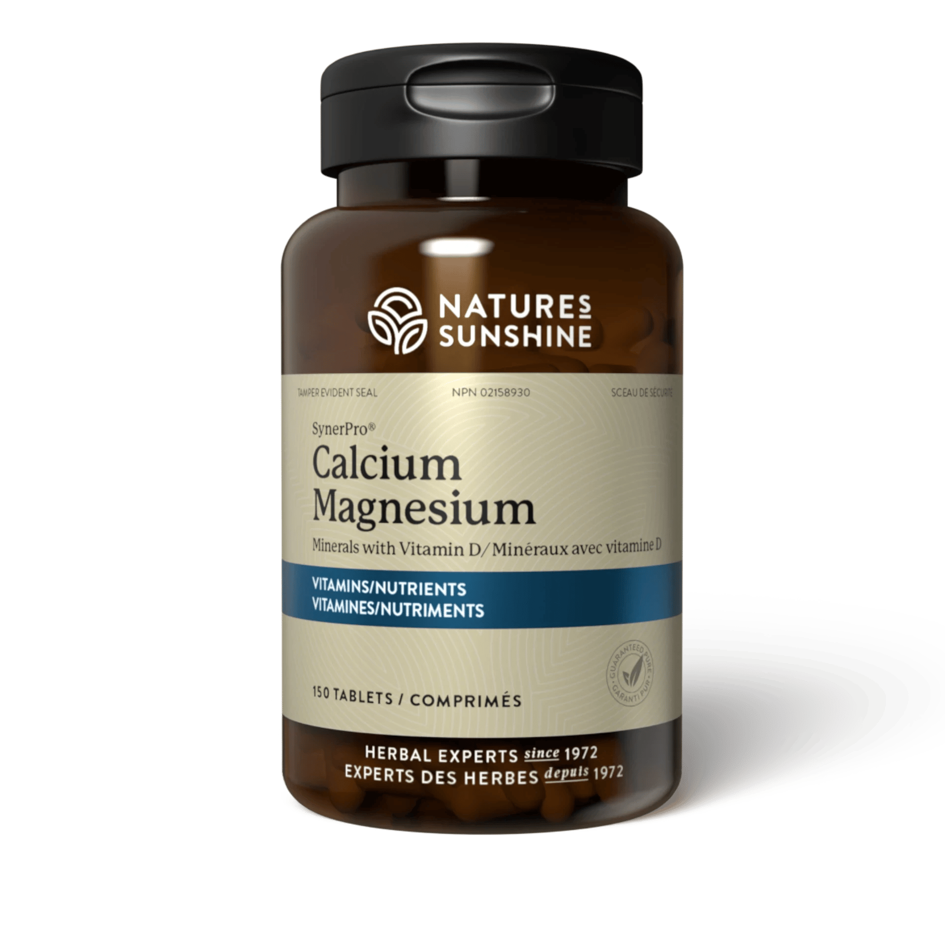 Nature's Sunshine Calcium-Magnesium, SynerPro bottle, 150 Tablets